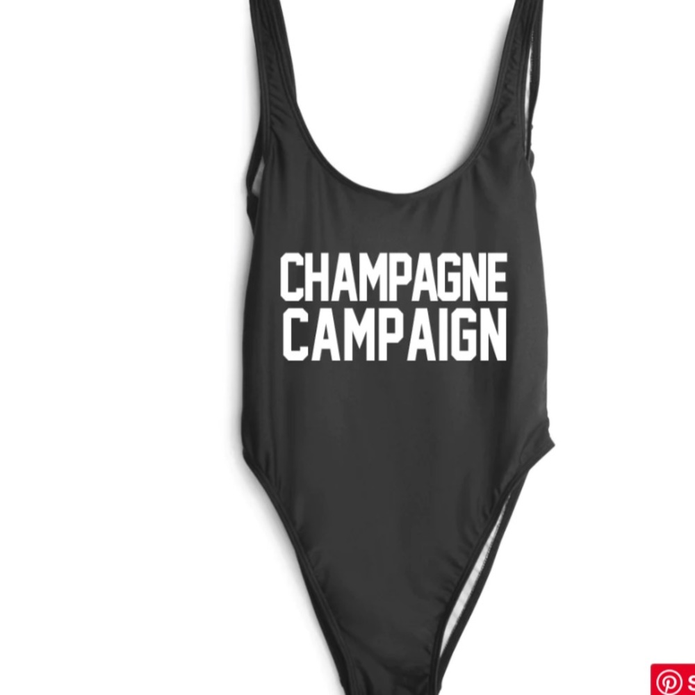Private Party Swim “Champagne Campaign” One piece NWOT